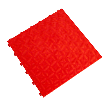TORONTO RED CHECKER PLATE TILE 40X40CM
