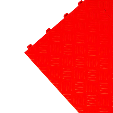 TORONTO RED CHECKER PLATE TILE 40X40CM