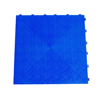 VELOCITY BLUE CHECKER PLATE TILES 40X40CM