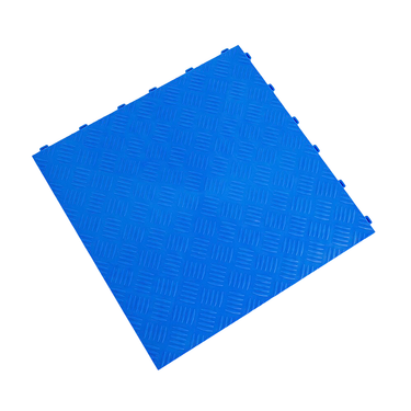 VELOCITY BLUE CHECKER PLATE TILES 40X40CM