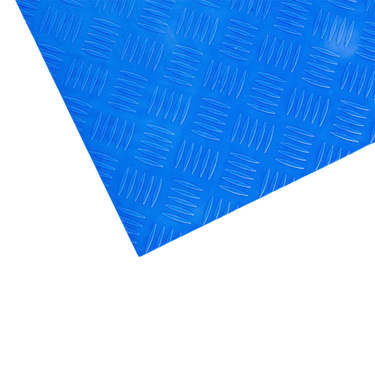 VELOCITY BLUE CHECKER PLATE TILES 40X40CM