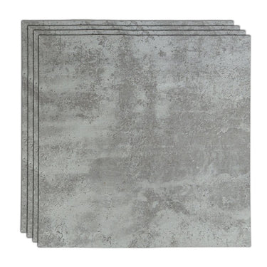 SELF ADHESIVE LUXURY VINYL FLOOR TILES - LIGHT GREY STONE - 45.7x45.7CM (2 PACKS - 10 SQM)