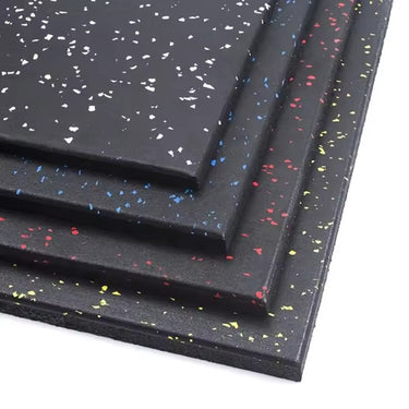 BLUE FLECK RUBBER GYM TILE 50CM X 50CM 20MM PACK OF 20 (5SQM)