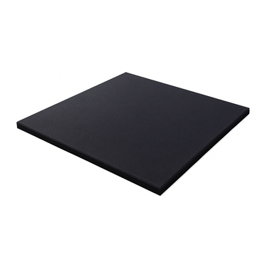 BLACK RUBBER GYM TILE 50CM X 50CM - 20MM