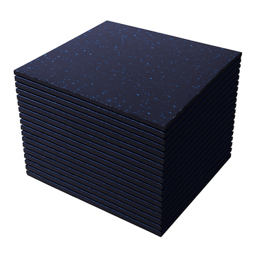 BLUE FLECK RUBBER GYM TILE 50CM X 50CM 20MM PACK OF 20 (5SQM)