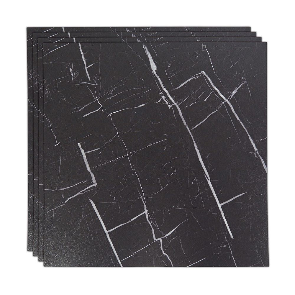 Black Marble self adhesive vinyl floor tiles, image 2