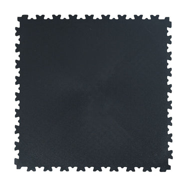PREMIUM PVC FLOOR TILE X-JOINT - JET BLACK 50x50cmR
