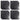 SOLID PVC FLOOR TILE (ROUND COIN) - JET BLACK 50x50cm - Pack of 12 (3sqm)