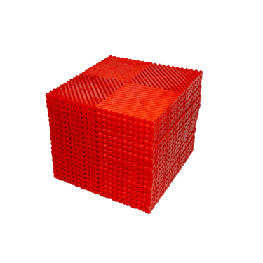 TORONTO RED VENTED FLOOR TILES 40 x 40 cm (pack of 20/3.2sqm)